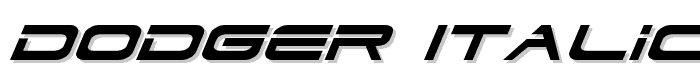 Dodger Italic font